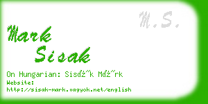 mark sisak business card